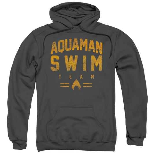 Justice League Swin Team Mens Hoodie Charcoal