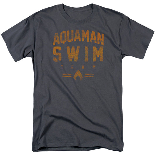 Justice League Swin Team Mens T Shirt Charcoal