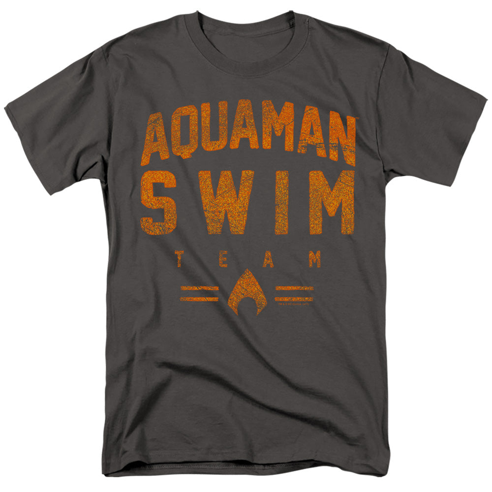 Justice League Of America Swin Team Mens T Shirt Charcoal