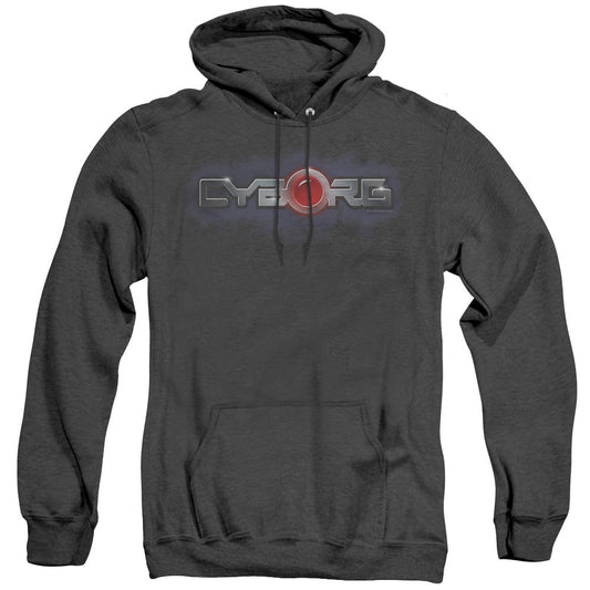 Justice League Of America Cyborg Title Heather Mens Hoodie Black