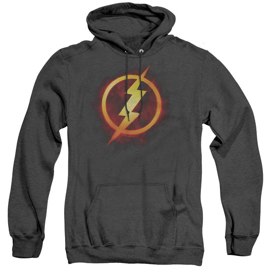 Justice League Of America Flash Title Heather Mens Hoodie Black