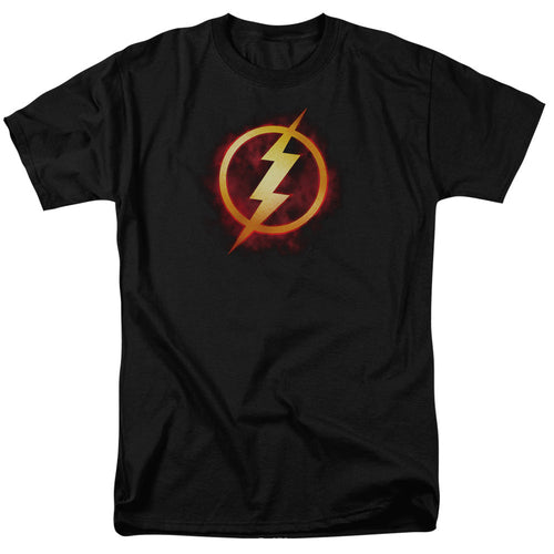 Justice League Of America Flash Title Mens T Shirt Black
