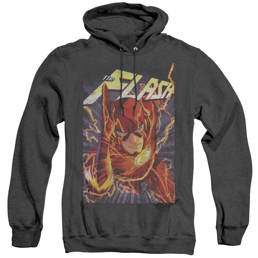 Justice League Of America Flash One Heather Mens Hoodie Black