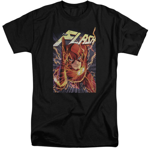 Justice League Flash One Mens Tall T Shirt Black
