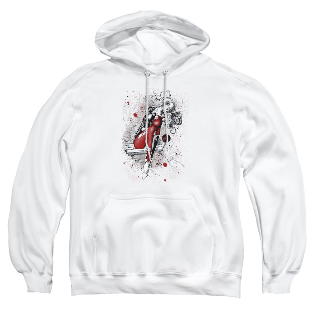 Justice League Of America Harley Sketch Mens Hoodie White