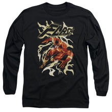 Load image into Gallery viewer, Jla Electric Run Mens Long Sleeve Shirt Black Officially Licensed
