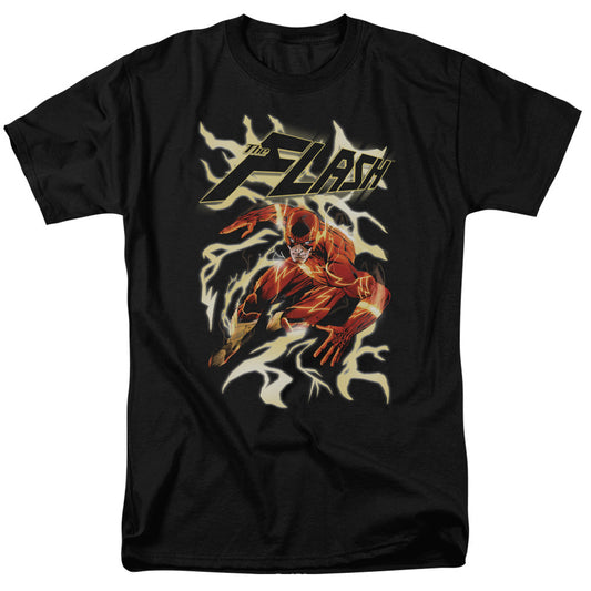 Justice League Electric Run Mens T Shirt Black