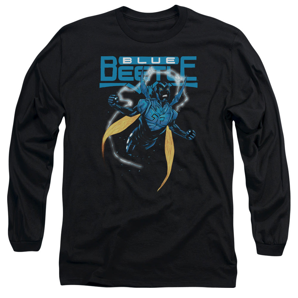 Jla Blue Beetle Mens Long Sleeve Shirt Black Officially Licensed