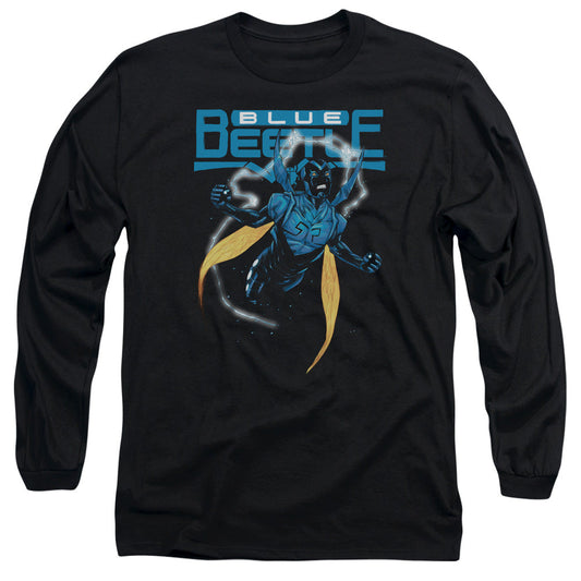 Justice League Blue Beetle Mens Long Sleeve Shirt Black