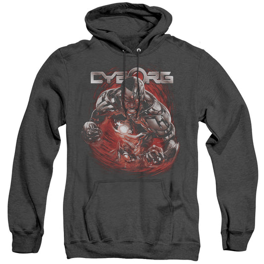 Justice League Engaged Heather Mens Hoodie Black