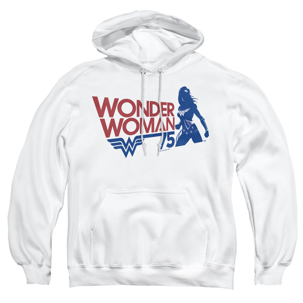 Wonder Woman Ww75 Silhouette Mens Hoodie White