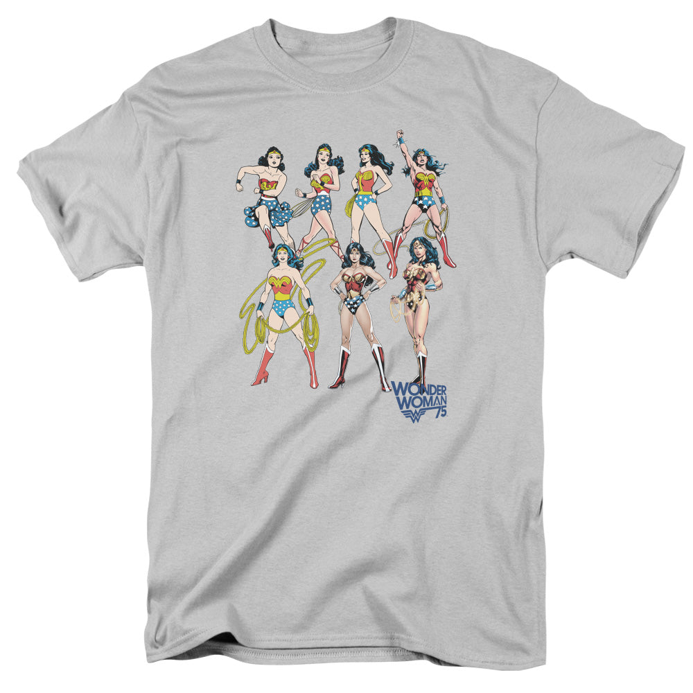 Justice League Of America Decades Later Mens T Shirt Silver