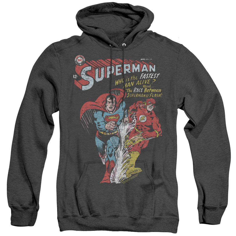 Justice League Of America Fastest Heather Mens Hoodie Black