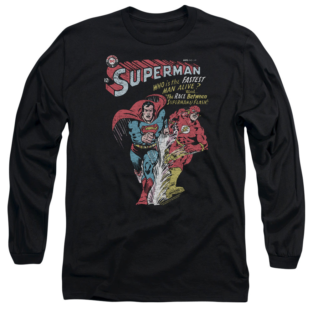 Justice League Fastest Mens Long Sleeve Shirt Black