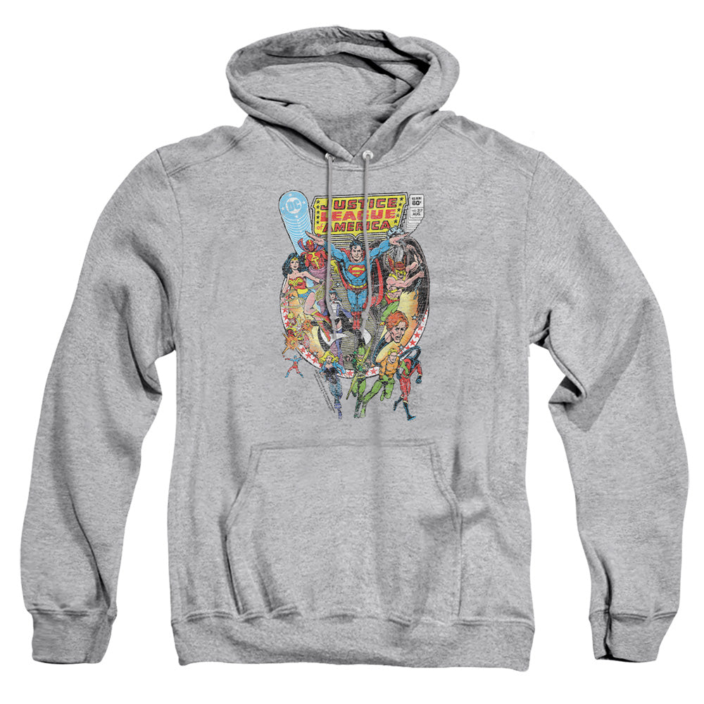 Justice League Of America Team Up Mens Hoodie Athletic Heather