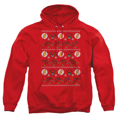 Dc Flash The Flash Ugly Christmas Sweater 
 Mens Hoodie Red