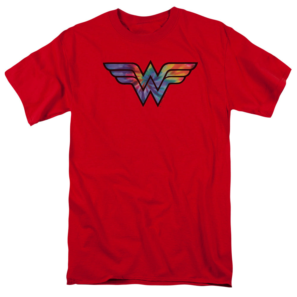 Dc Wonder Woman Wonder Woman Tie Dye Logo Mens T Shirt Red