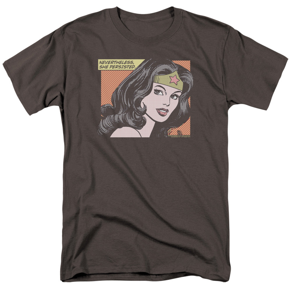 Dc Wonder Woman She Persisted Mens T Shirt Charcoal
