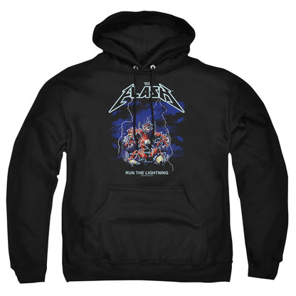 Dc Flash Run The Lightning Mens Hoodie Black