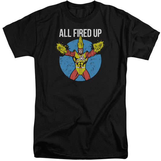 Justice League Firestorms Party Mens Tall T Shirt Black