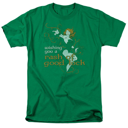Justice League Of America Rash Of Good Luck Mens T Shirt Kelly Green