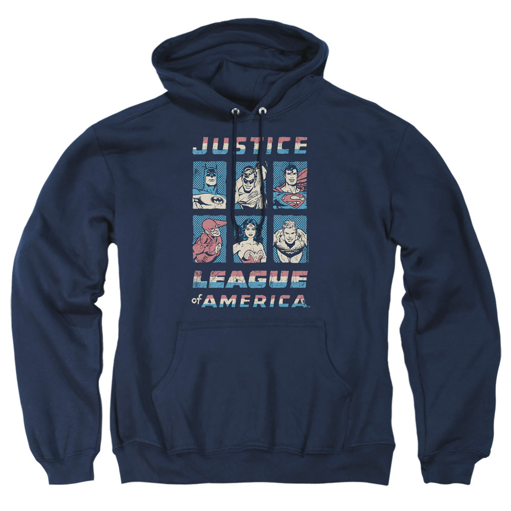 Justice League Of America American League Mens Hoodie Navy