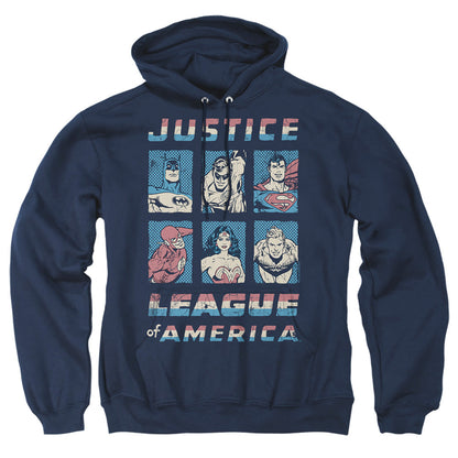 Justice League Of America American League Mens Hoodie Navy