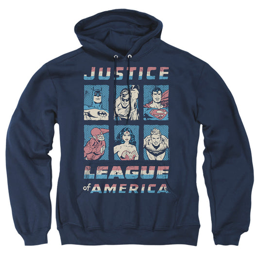 Justice League Of America American League Mens Hoodie Navy
