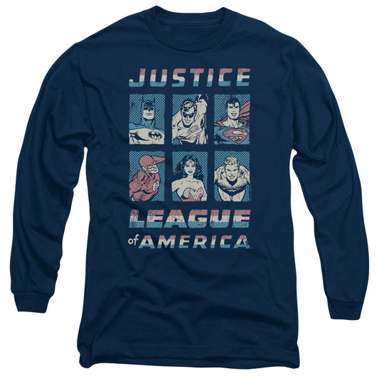 Jla American League Mens Long Sleeve Shirt Navy Officially Licensed