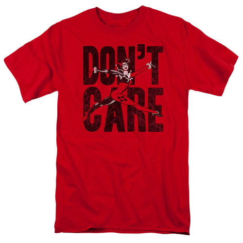 Justice League Of America Don’T Care Mens T Shirt Red