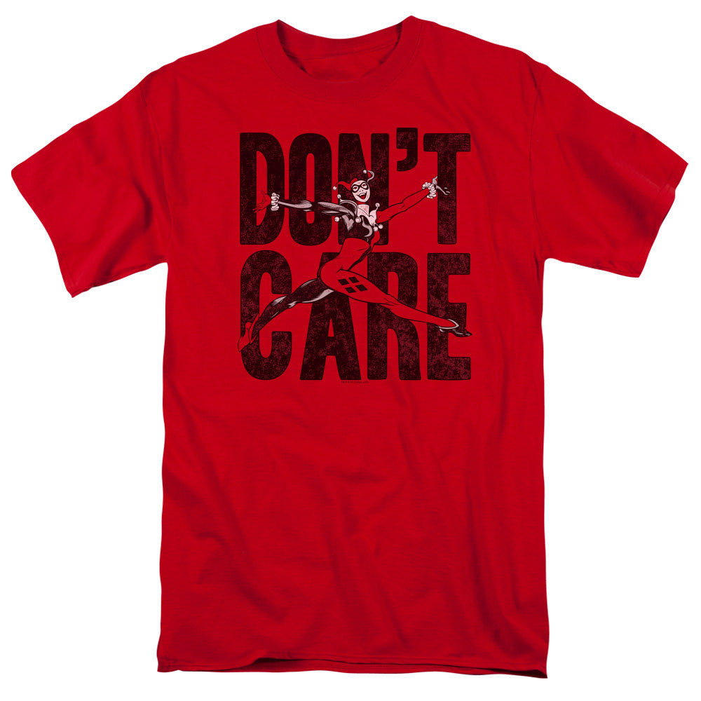 Justice League Of America Donâ€™T Care Mens T Shirt Red