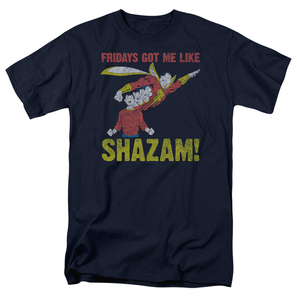 Justice League Of America Fridays Got Me Like Mens T Shirt Navy