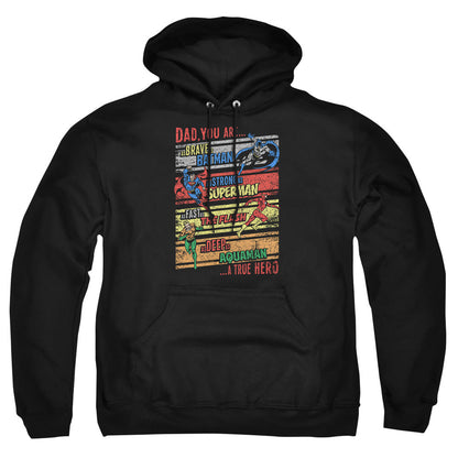 Justice League Of America A True Hero Mens Hoodie Black