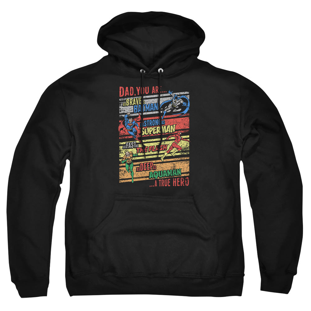 Justice League Of America A True Hero Mens Hoodie Black