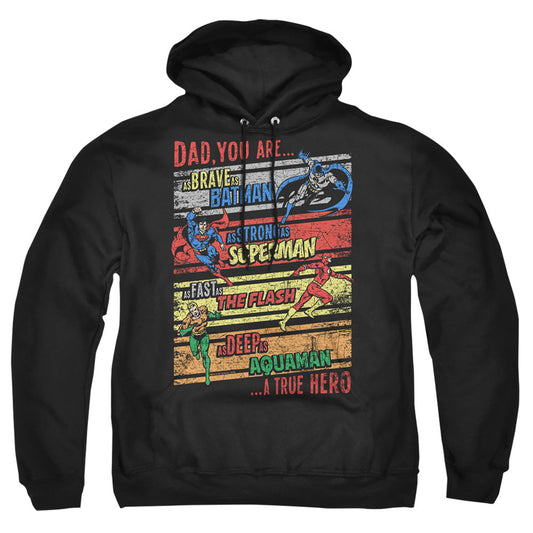 Justice League Of America A True Hero Mens Hoodie Black