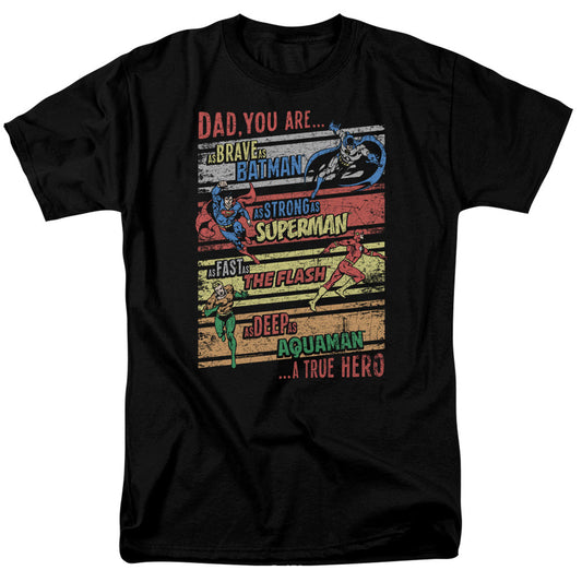 Justice League Of America A True Hero Mens T Shirt Black
