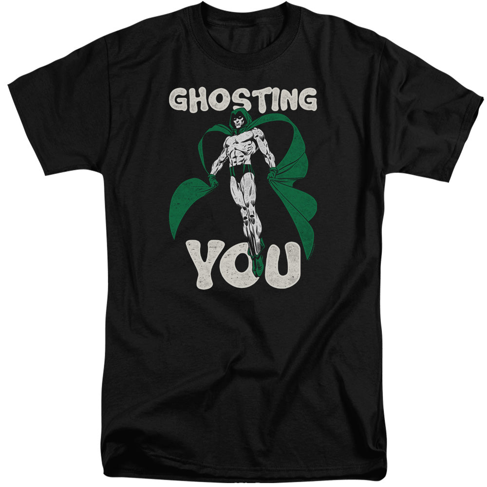 Justice League Ghosting Mens Tall T Shirt Black