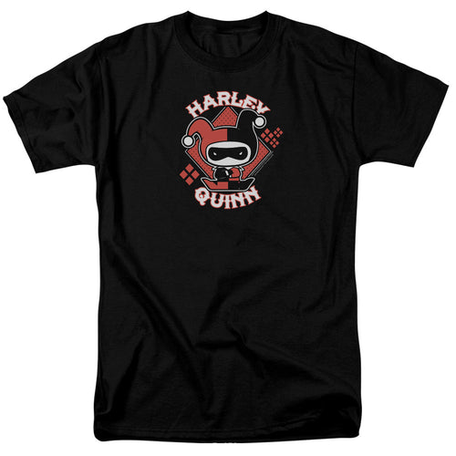 Justice League Harley Chibi Mens T Shirt Black