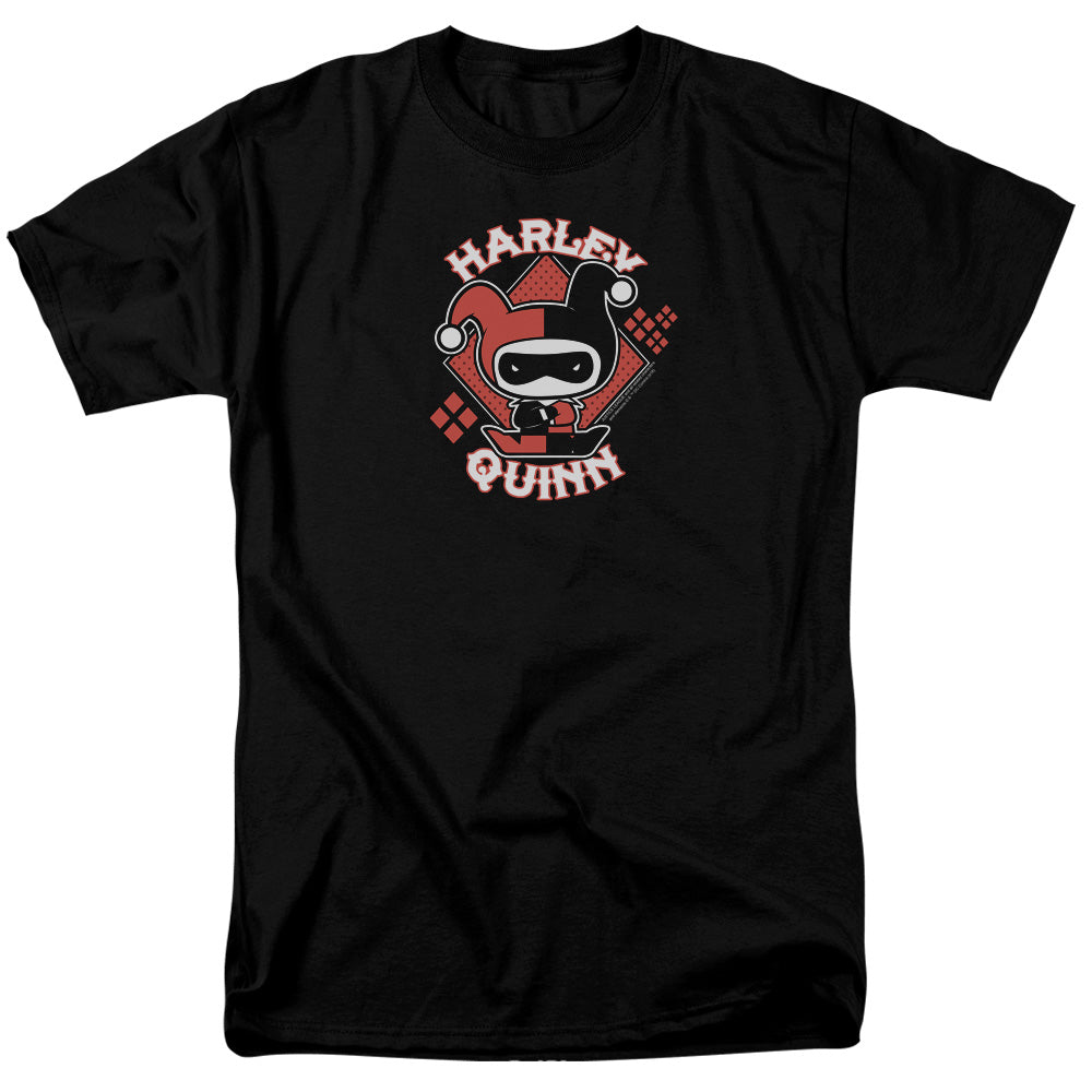 Justice League Harley Chibi Mens T Shirt Black