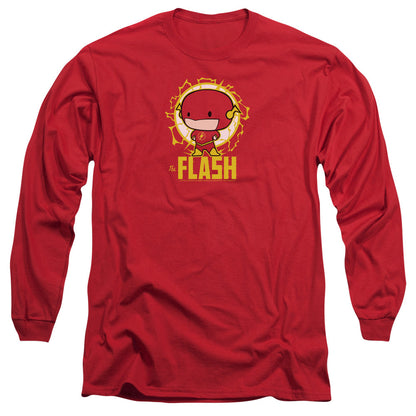 Dc Flash Flash Chibi Mens Long Sleeve Shirt Red Officially Licensed