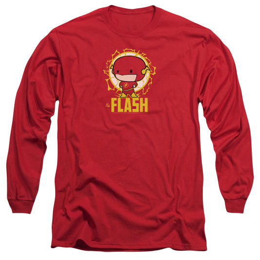 Dc Flash Flash Chibi Mens Long Sleeve Shirt Red Officially Licensed