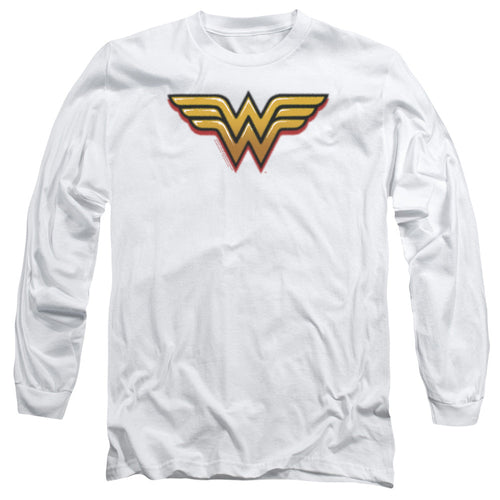 Wonder Woman Airbrush Ww Mens Long Sleeve Shirt White