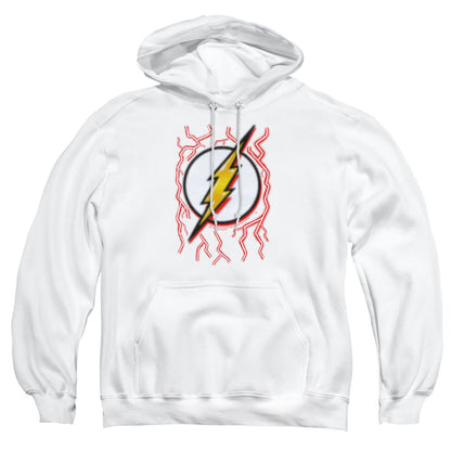 Dc Flash Airbrush Bolt Mens Hoodie White