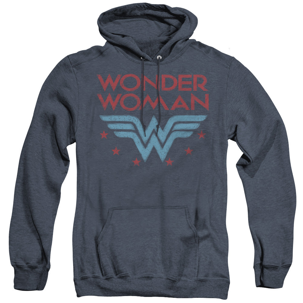 Dc Wonder Woman Wonder Stars Heather Mens Hoodie Navy