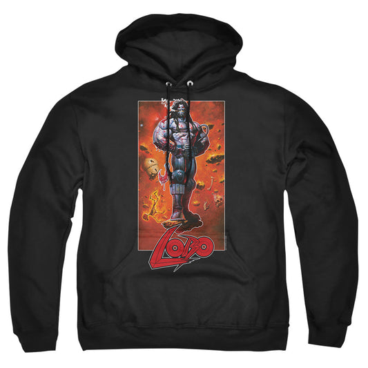 Justice League Of America Lobo Pose Mens Hoodie Black