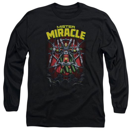 Justice League Mister Miracle Mens Long Sleeve Shirt Black