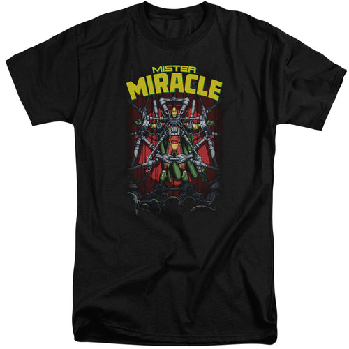 Justice League Mister Miracle Mens Tall T Shirt Black