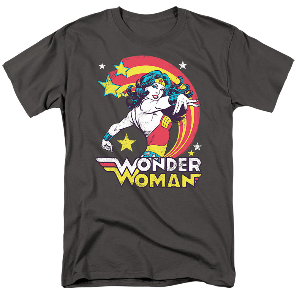 Wonder Woman Good Vibes Mens T Shirt Charcoal
