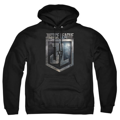 Justice League Movie Shield Logo Mens Hoodie Black