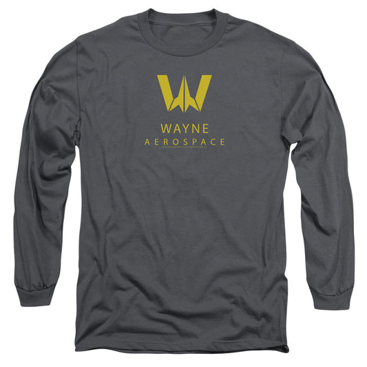 Justice League Movie Wayne Aerospace Mens Long Sleeve Shirt Charcoal